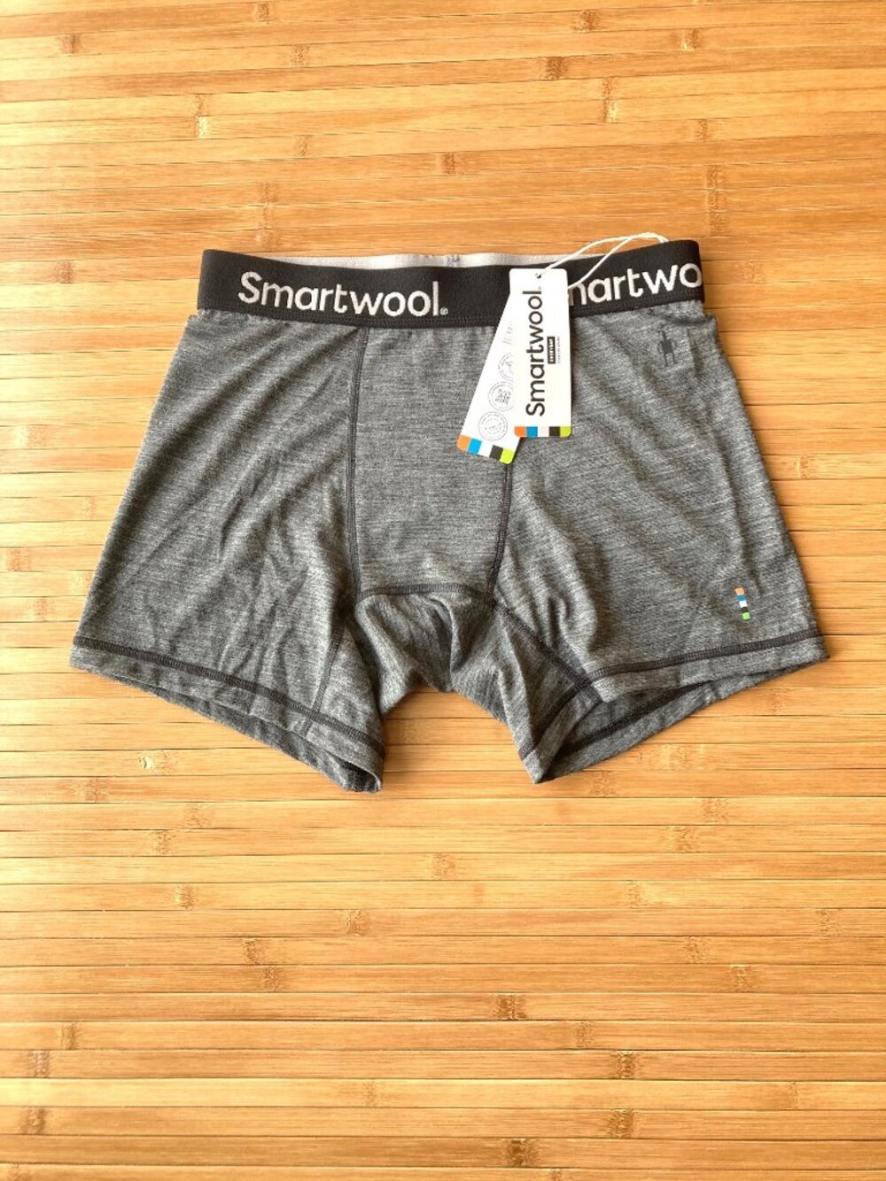 Smartwool Active Boxer Brief Merino Wool Mens Small S Gray Heather NWT